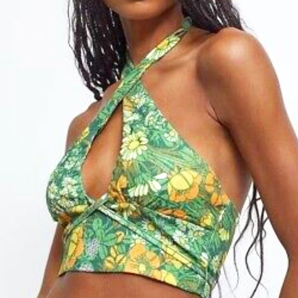 Urban Outfitter Valeria Wrap-Over Halter Top